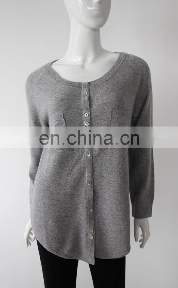 factory manufacturer rib knit v neck pure 100%cashmere sweater