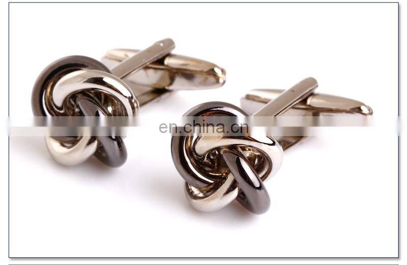 High Quality Silver Metal Knot Cufflinks