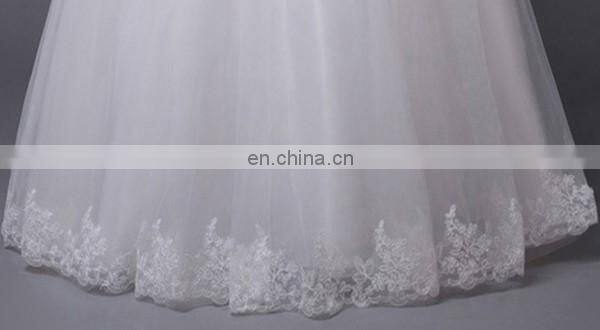 Off-shoulder Lace Wedding Dress A line Slim Floor Length Bridal Gown
