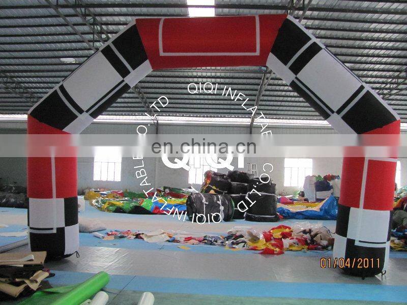 Cream-coloured Car Advertising Inflatable Arch in Service Equipment