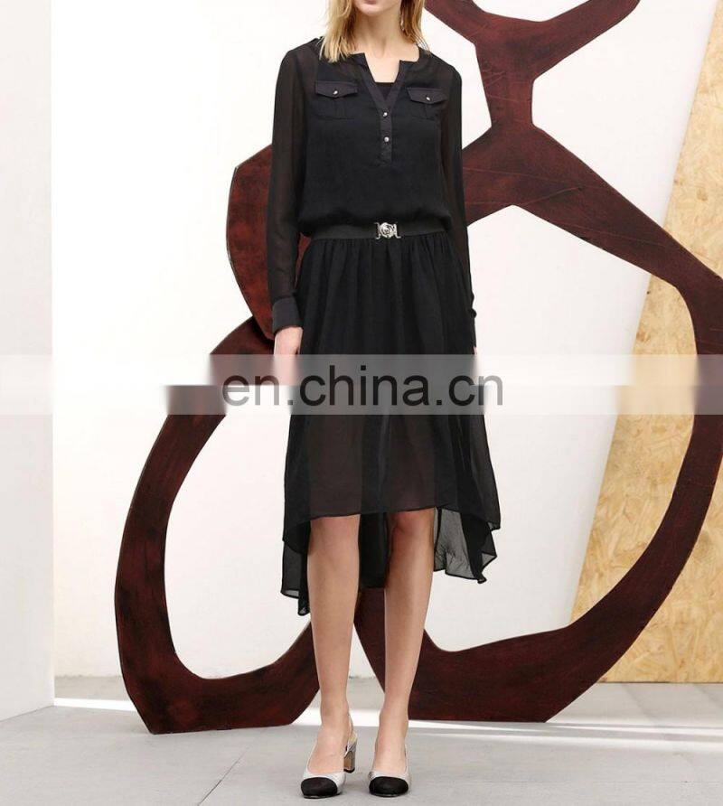 Factory wholesale women black dress