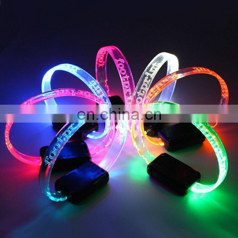New Arrival Led Wristband Flashing cheap custom wristbands light up custom wristbands