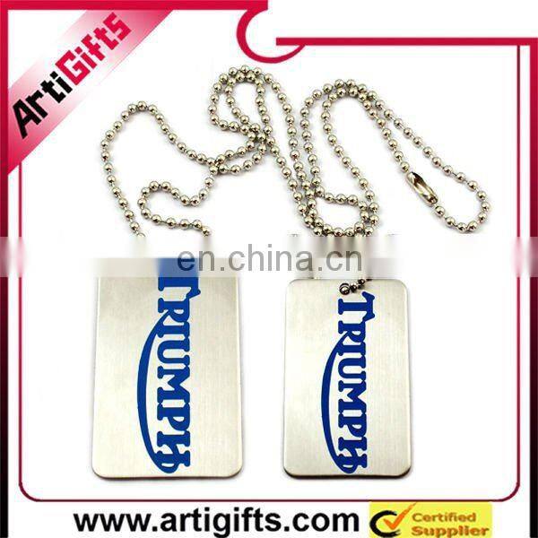 Fashion metal dog tags necklace for men