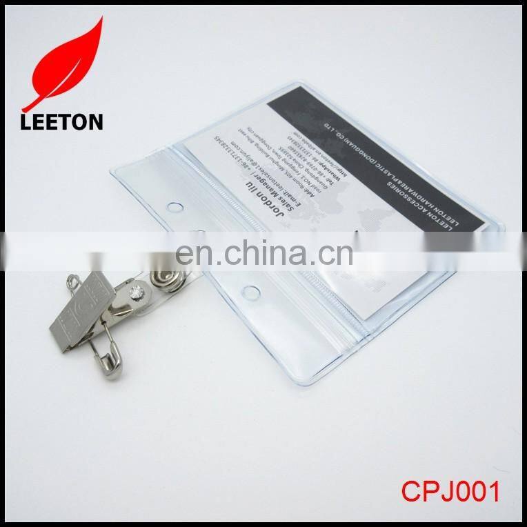 Plastic name badge holder