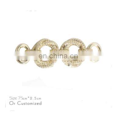 New Design Antique Brass Handbag Shoes Round Metal Slide Bar Buckles