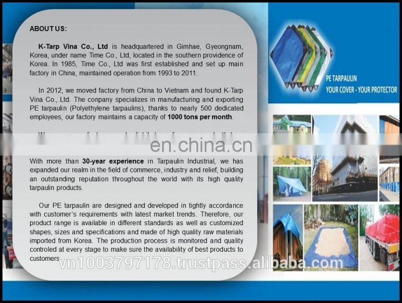 BLUE ROLL-UP TARPAULIN / WATERPROOF, ROTPROOF