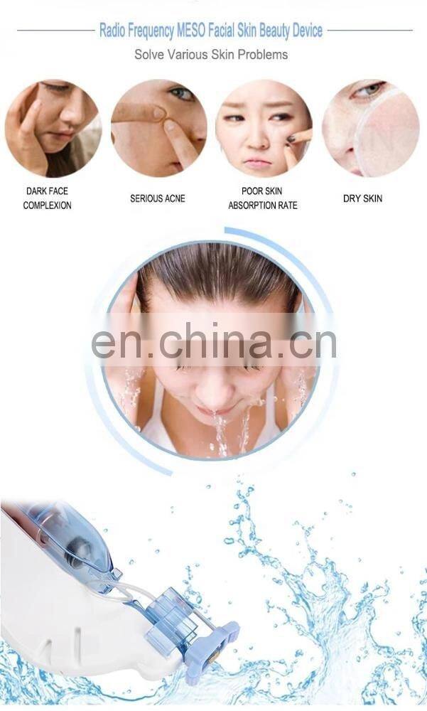 no-needle mesotherapy device meso gun skin care radio frequency with 3 color led light