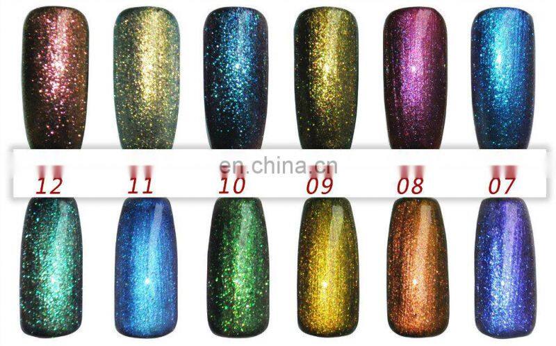 Long lasting Chameleon Flake Color Gel Nail Polish
