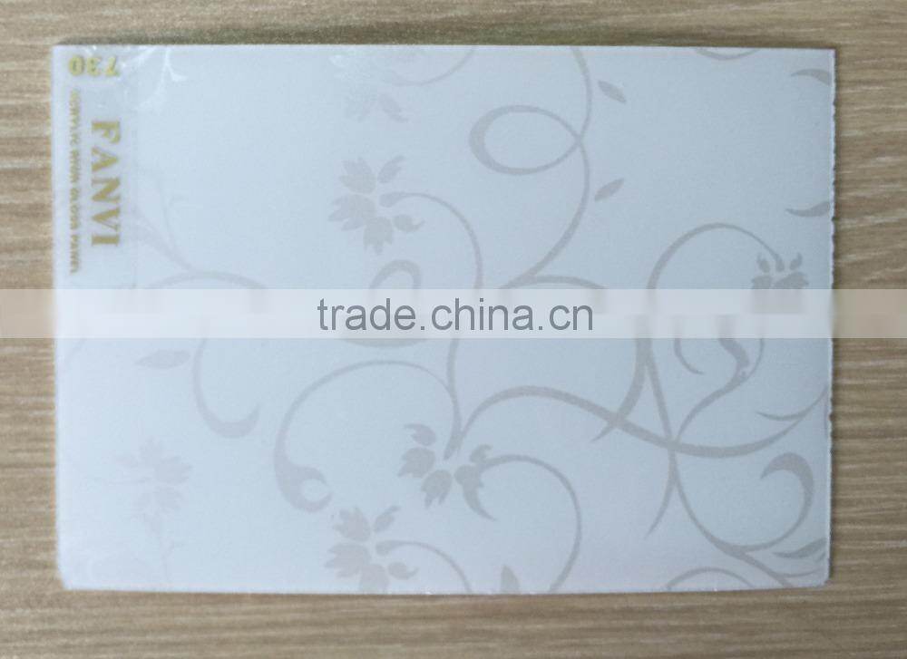 White pvc sheet on plywood furniture material