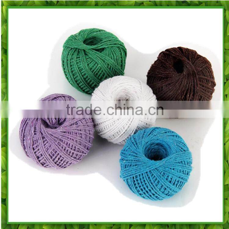 Cheap yarn prices for twist beige colour cotton twine ball HB697 China