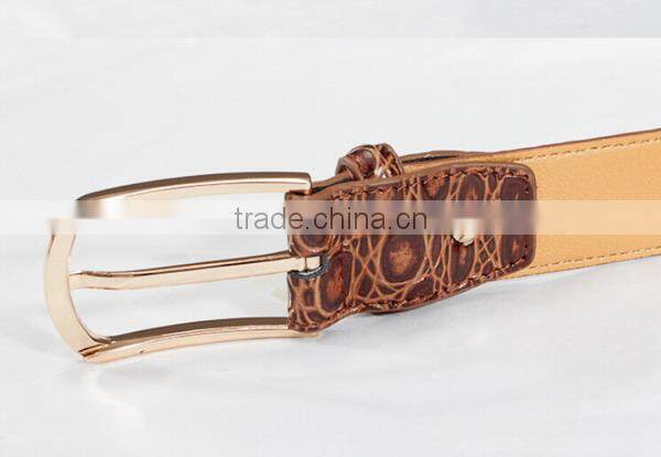 Man's 3cm brown col fashionable PU waist belt