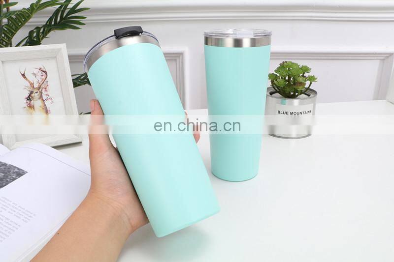 22oz blue Double wall Thermos cup Stainless Steel Vacuum Insulated Tumbler with lid