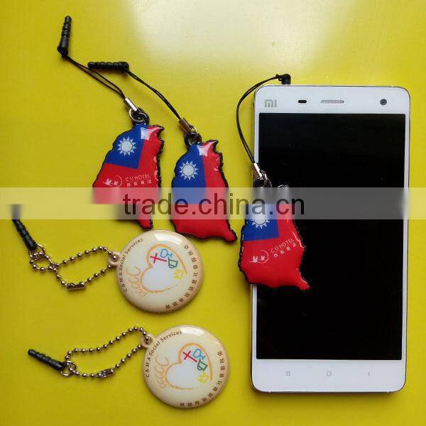 fashion soft pvc phone plug bow phone dust plug