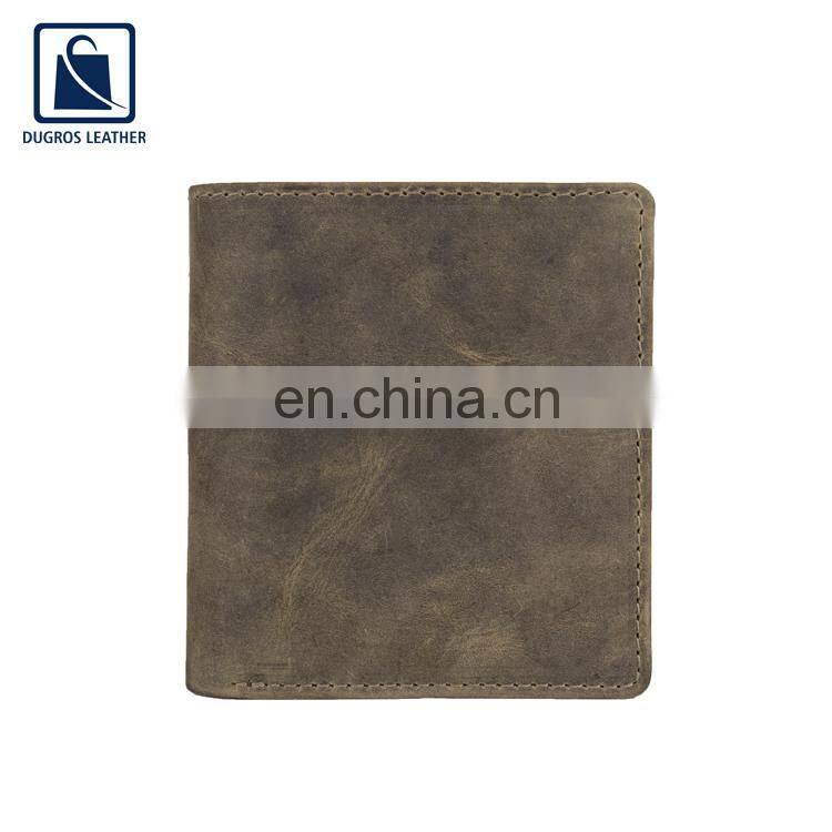 Huge Demand on Fashion Designer Matching Stitching Professional Men Genuine Leather Wallet with Open Closure Type