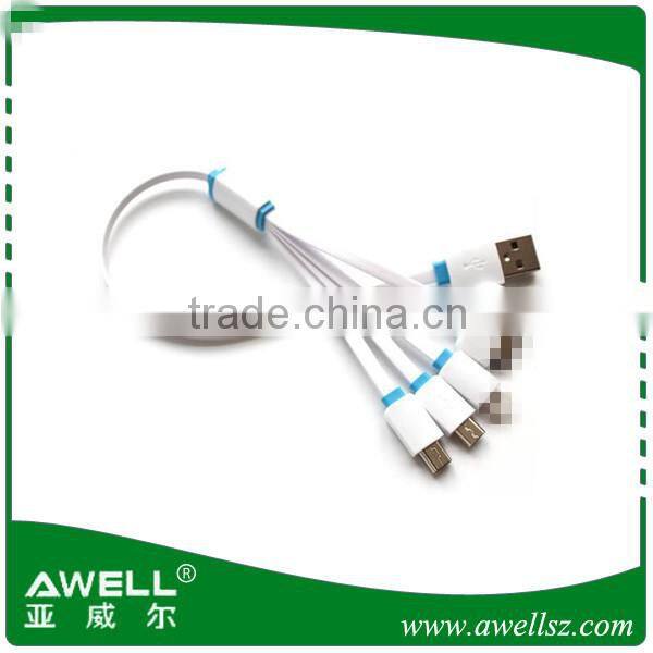 8 pin + 30 pin + micro + mini micro multi usb cable for smartphone