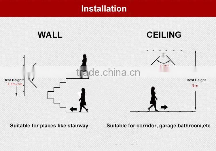 9W E27 18pcs LED motion sensor bulb Auto PIR Infrared Motion Sensor Detection Lamp White Light 810LM