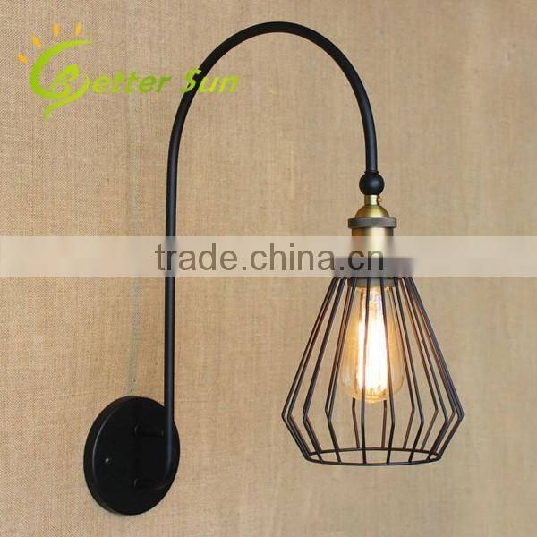 Modern Glass Shade Swing Arm wall light and wall lamp for Bedroom