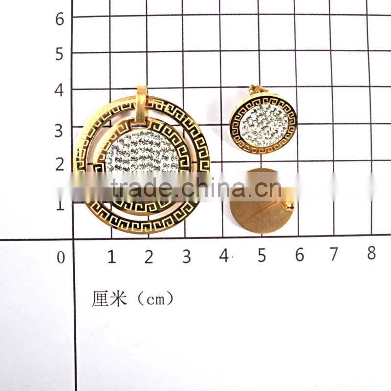 European Fashion Jewellery Gold Plated Fashion And Costume Jewelry Set