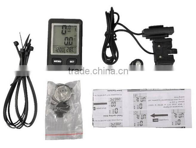 Multifunction Large-screen digital LCD Backlight Wired Waterproof Bicycle Computer Odometer Bike Speedometer Bicycle Stopwatch