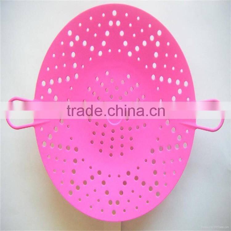 silicone manufactory Skid-proof fruit dish Silicone flex Steamer Basket