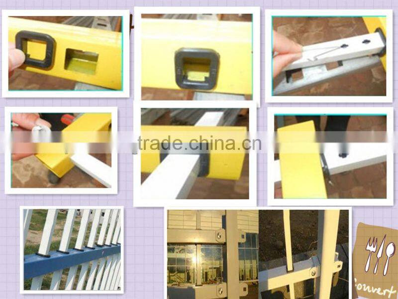 Colored powder coated wrought iron metal fence