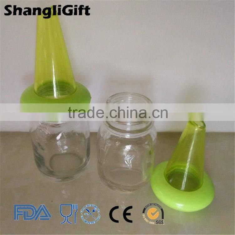 50ml 90ml clear food grade glass spice jar sauce bottle oil bottle with lid