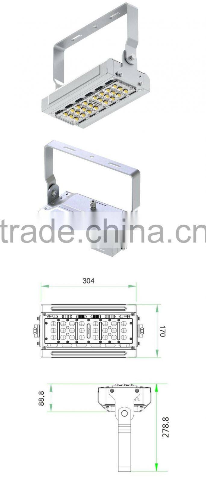 Multi-function modular LED light CE RoHS approved 50W modular LED flood light with meanwell driver