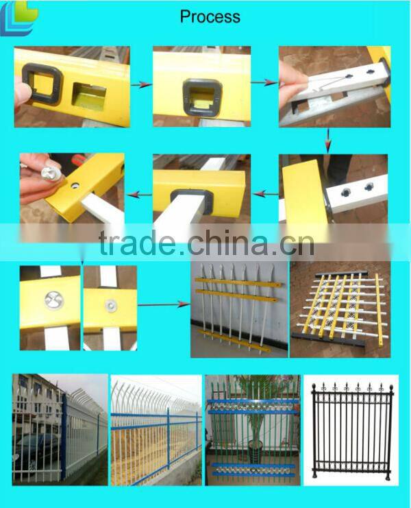 3 rails 5ft high commercial black powder coated pool fence supplier