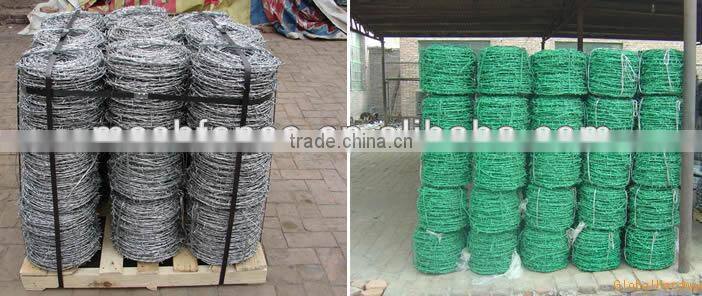 Security PVC coated military barbed wire price per roll