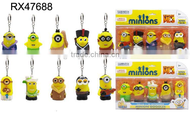 New product rubber minion custom keychain