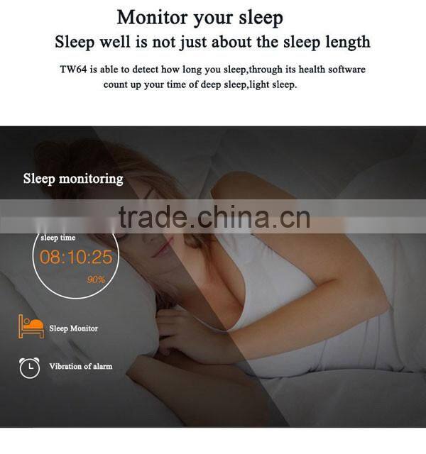 Hottest Bracelet Bangle Smart Watch TW64 with Bluetooth 4.0