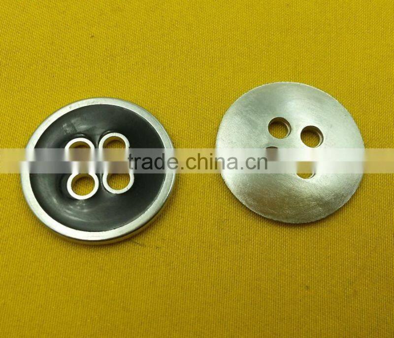 28mm Black Enamelled 4 holes metal sew-on button For ladies wear -- MS34727