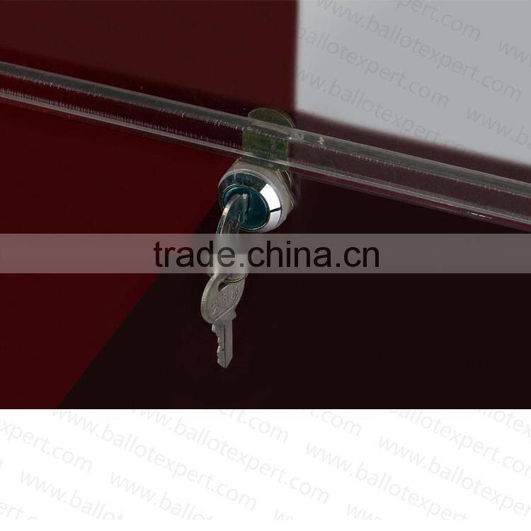 Rectangle Clear Acrylic Vote Box Whith Lock/ High Quality Rectangle Clear Acrylic Vote Box Whith Lock