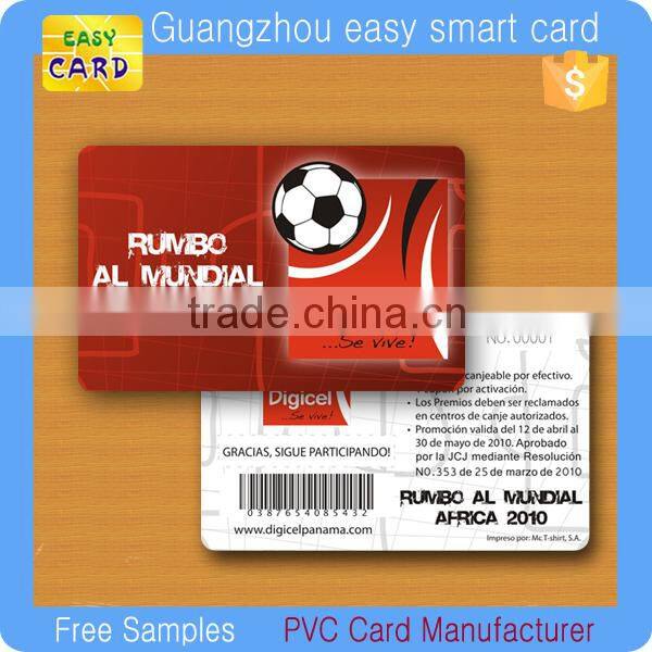 Customized printing PVC barcode membership card