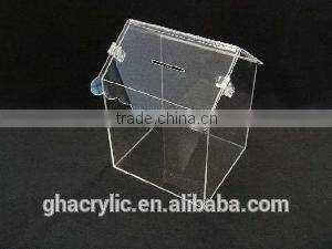 GH-RJ030 Shenzhen factory Handmade house shape Acrylic donation Box