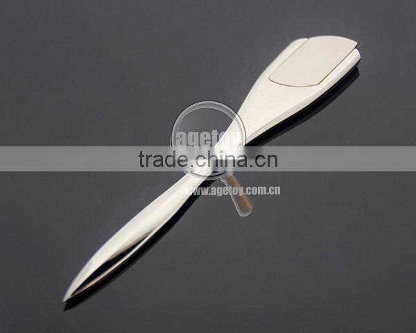 Zinc Alloy High Polished Promotional Blank Silver Color Metal Manual Letter Opener