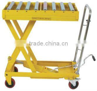 Manual hydraulic lifting table trolley