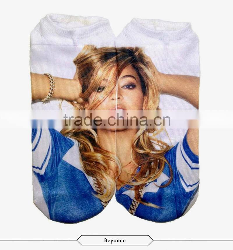 fashion sexy women anklet high quality 3d digital full print colorful ankle socks sports unisex custom hot sale stretch spandex