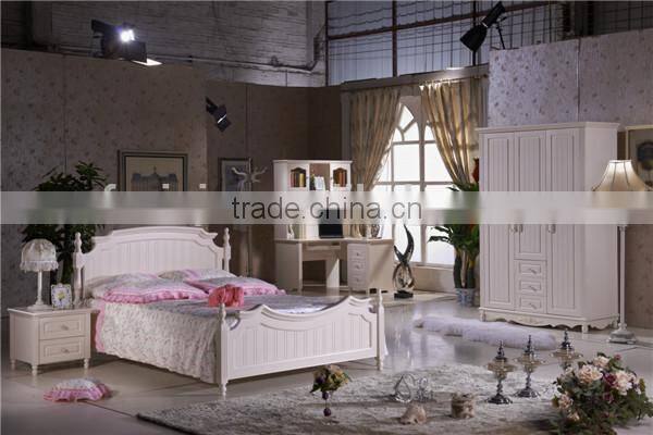 sample design bedroom set /child lovely bedroom set with study table H201