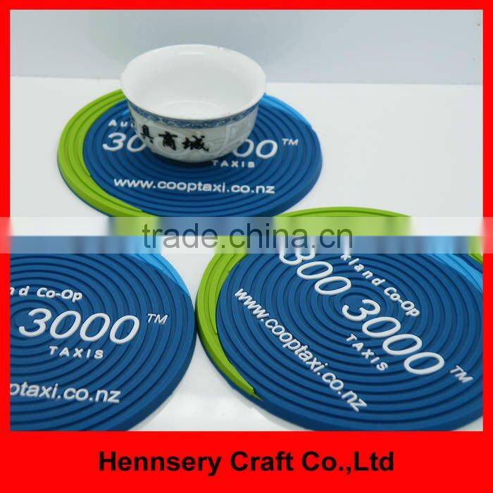 Fashion 3D 2D silicone die cut drink coasters