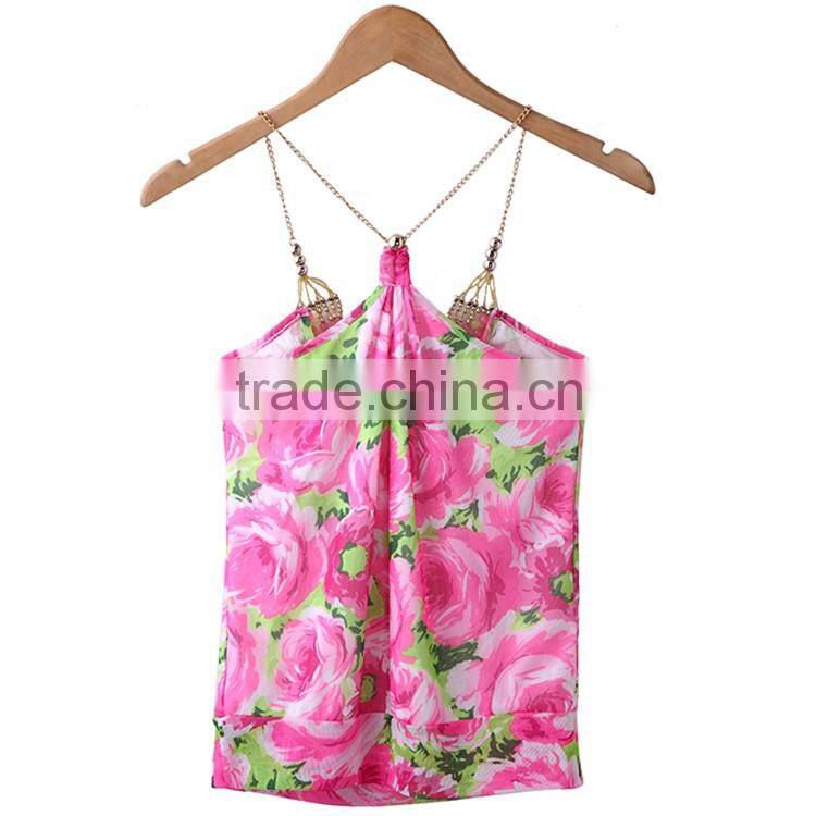 New Fashion new style sexy tank tops with accessories for girls