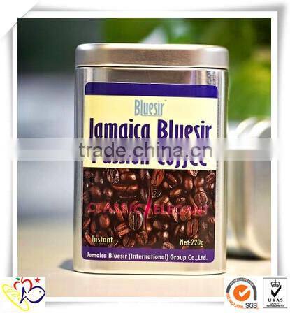 customized coffee tin can manufacturer/square tin can