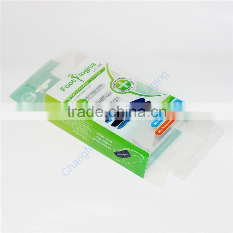 2016 customized folding plastic box for insole packaging
