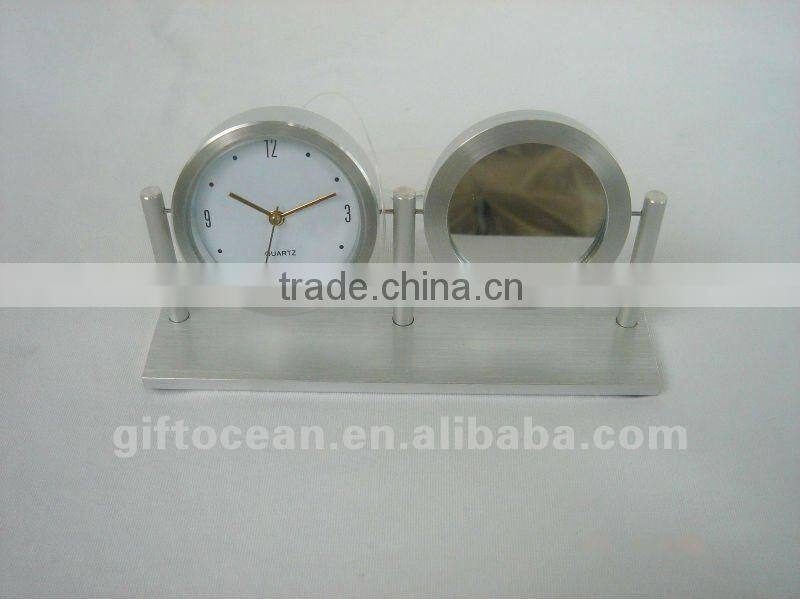 aluminum art metal desk clock,metal crafts table clock