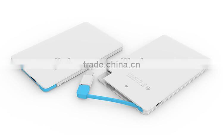 Smartphone super light portable power bank for iphone 6 2500mAh power bank factory cheap price