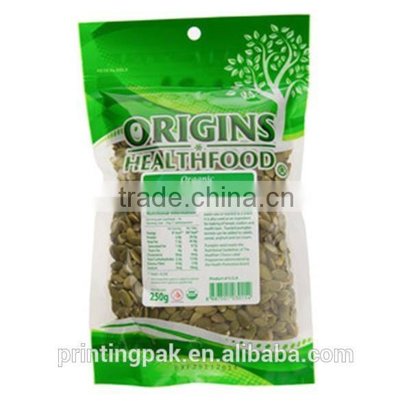 custom wholesale aluminum foil chia seed packaging bag with ziplock