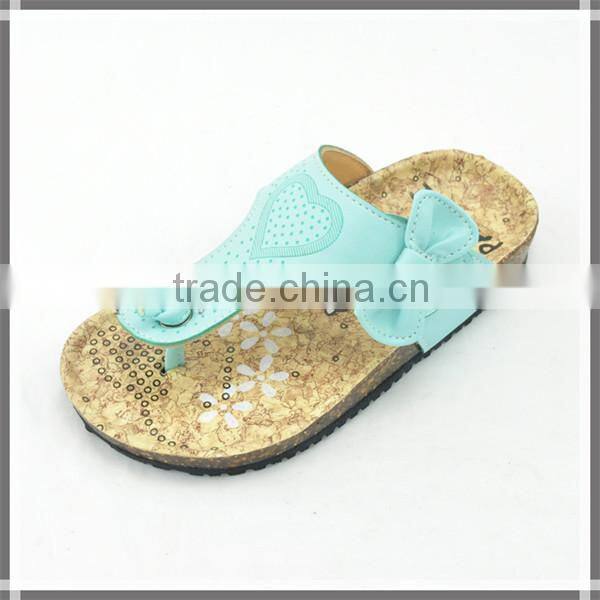Best selling designer fashion casual girl slippers with bow