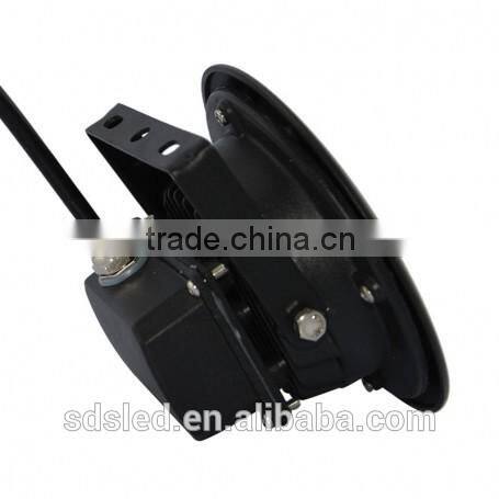 LED 10W IP65 Integrated Round Warm White Black outdoor led flood light