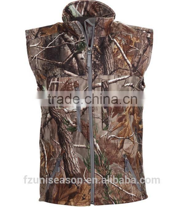 Winter camo fishing vest sleeveless winter vest