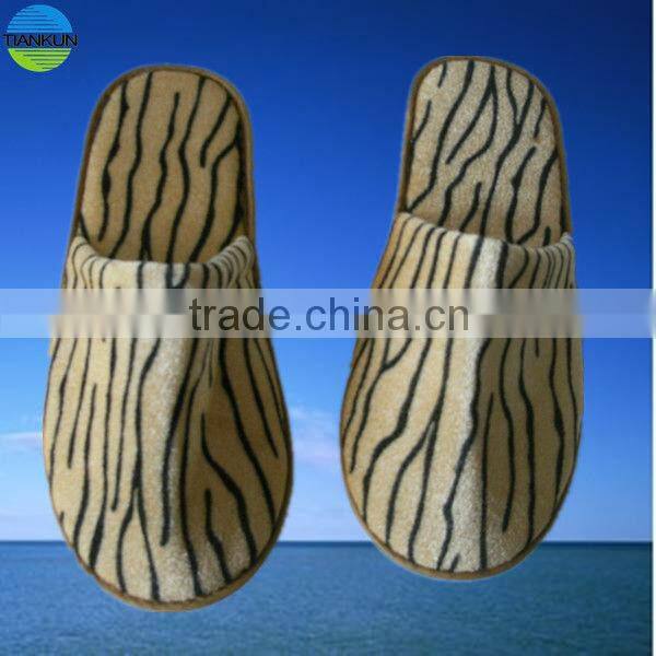 new style high quality the tiger pattern disposable hotel slipper